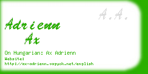 adrienn ax business card